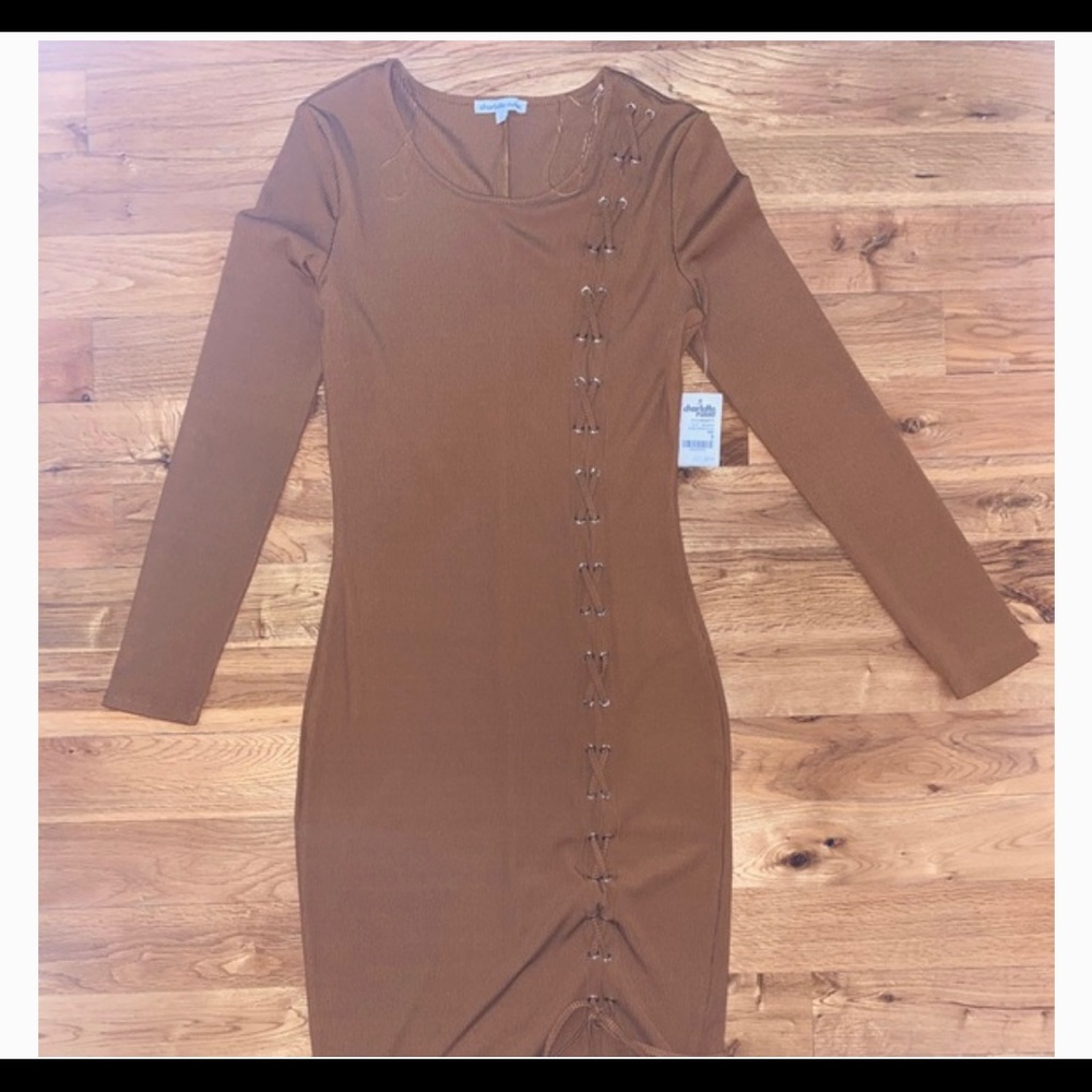 Charlotte Russe Bodycon Lace-up Dress
